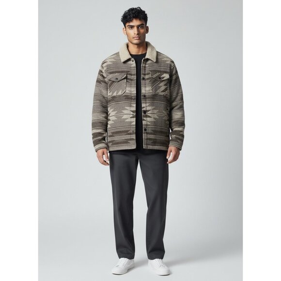 NWT Jachs New York Mens Aztec Sherpa-Lined Snap Button Jacket XL - Picture 11 of 16